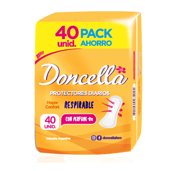 Doncella Protector Diario Pocket Respirable Con Deo X40u
