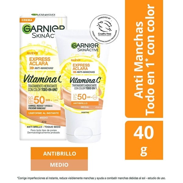 GARNIER TRATAMIENTO HIDRATANTE TONO MEDIO EXPRESS ACLARANTE  | 40G #1