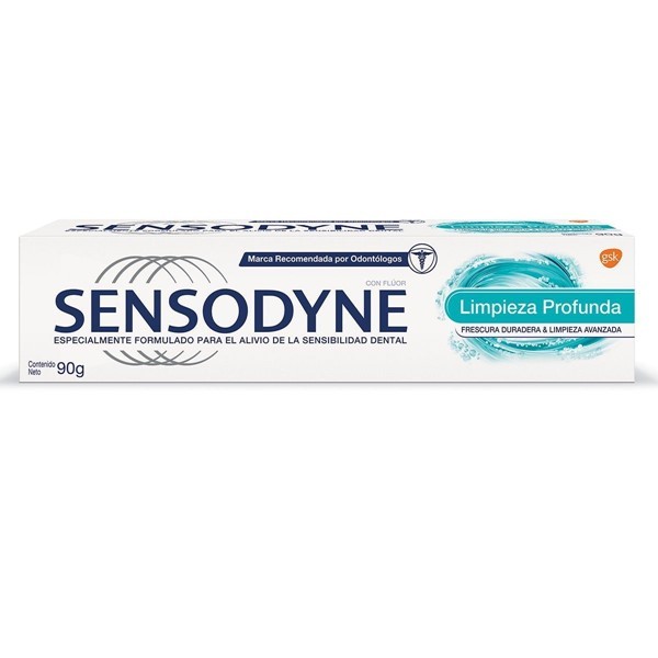 Sensodyne Crema Dental Limpieza Profunda de Uso Diario Para Dientes Sensibles 90 gr alt