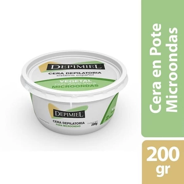 Depimiel Cera Vegetal en Pote Para Microondas 200 gr