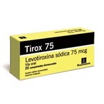 Tirox 75 mcg 20 comp #1