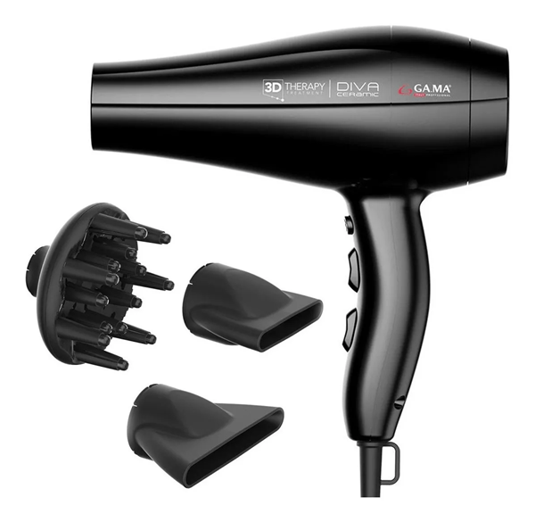 Secador de Pelo Ga.Ma Italy Diva 3D Therapy Negro 220V - 240V