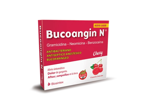 Biosintex Bucoangin N Caramelos Antibioticos Sabor Cherry X 9u.