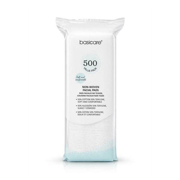 500 Pads de Algodón Desmaquillante Basicare #1