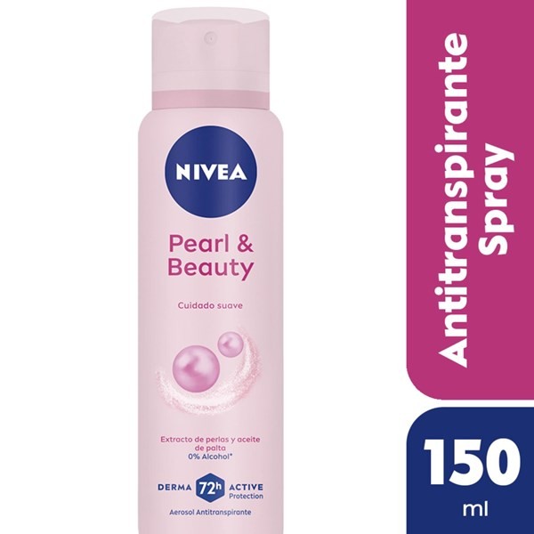 Desodorante Antitranspirante Femenino Nivea Pearl & Beauty Cuidado Suave en Aerosol 150 ml #1
