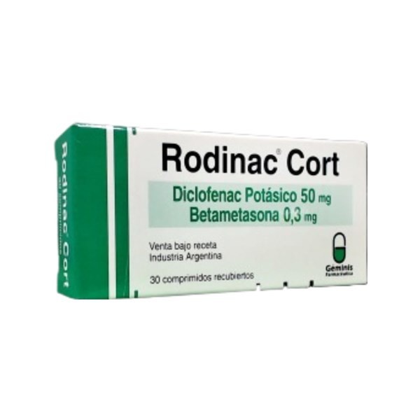 Géminis Farmacéutica Rodinac Cort Diclofenac Pot Sico+Asoc x 30 Comp Recubiertos #1