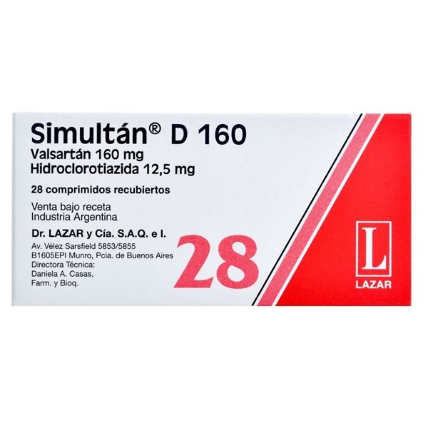 Simultan D 160 | 28 Comprimidos | Valsartán