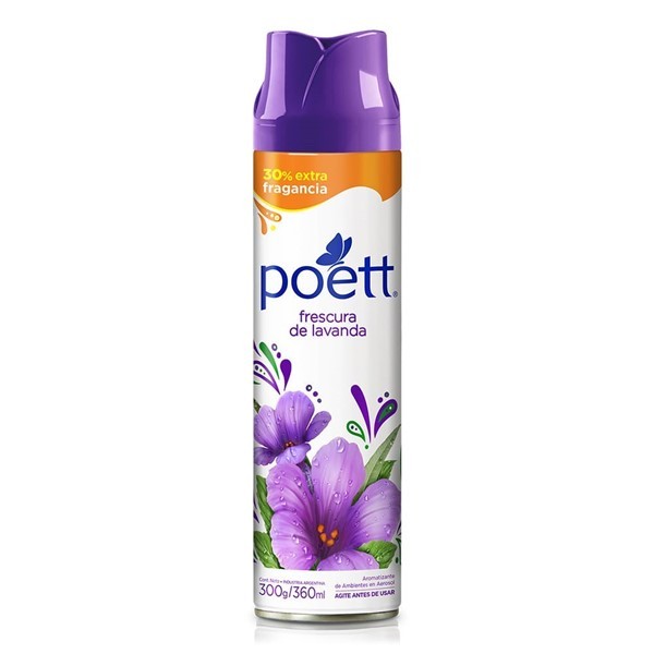 Desodorante de Ambiente Aerosol Poett Frescura de Lavanda x 360 ml #1