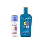Dermaglos Kit Solar Facial Color Claro + Corporal 2 Unid #1