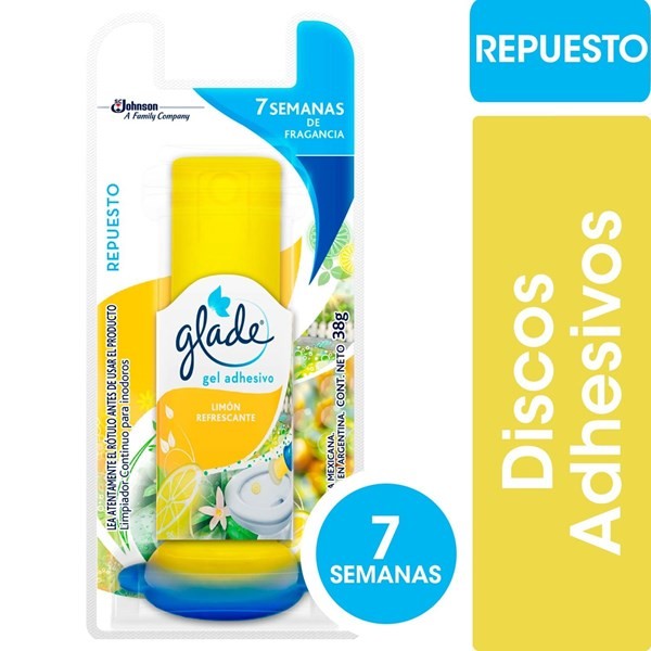 Glade Limpiador Para Inodoros Discos Activos Repuesto Limón Refrescante #1