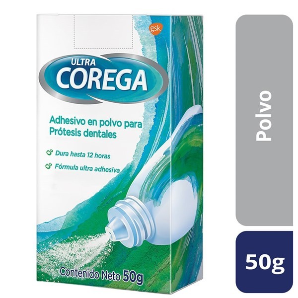 Corega Adhesivo Para Prótesis Dentales Ultra Polvo 50 gr
