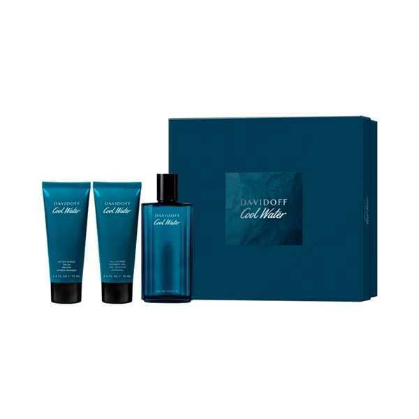 Davidoff Cofre Cool Water EDT 125ml + Shower Gel 75ml + After Shave Balm 75ml #1