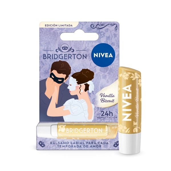 Nivea Bálsamo Labial Lip Care Bridgerton Sophie & Benedict Vanilla Biscuit   #1