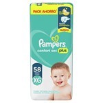 Pampers Pañales Confort Sec Plus (58 Unidades) Xg #2