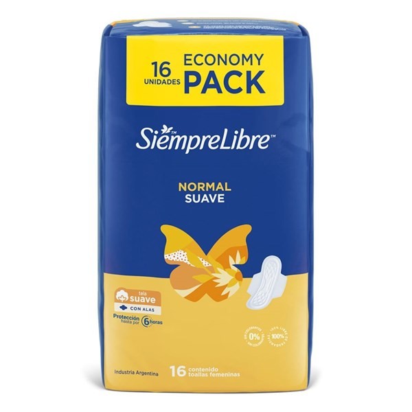 Toallas Femeninas Siempre Libre Normal x 16 un alt