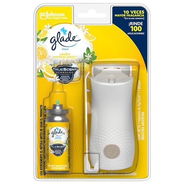 Aromatizante De Ambientes Glade Toque Limón Refrescante Aparato  Repuesto 9gr alt