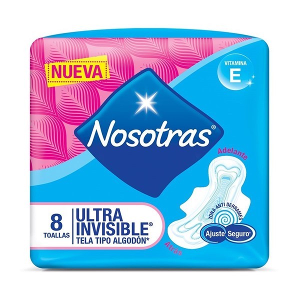 Nosotras Toallas Ultrainvisible Tela (8 Unidades) alt