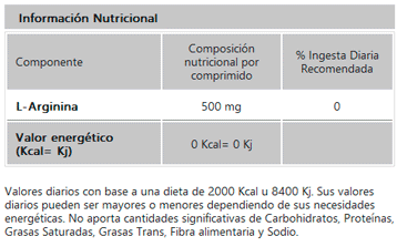 GEONAT Arginina x 60 comprimidos alt