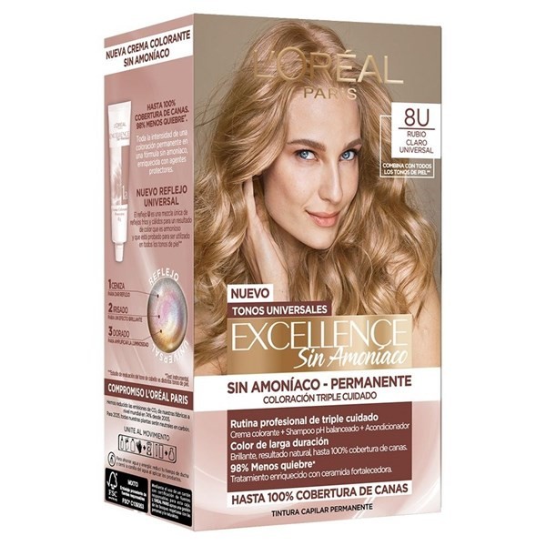 Excellence Tintura Sin Amoniaco Rubio 8U alt