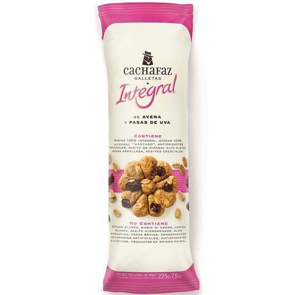 Galletitas Integral Cachafaz Sabor Avena Y Pasas x 225 g #1