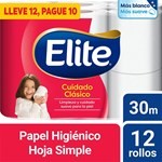 Papel Higienico Hoja Simple x 12 un Elite #1