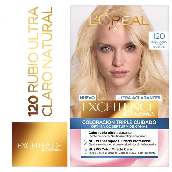 Excellence Kit Coloracion 120 Rubio Ultra Claro Natural