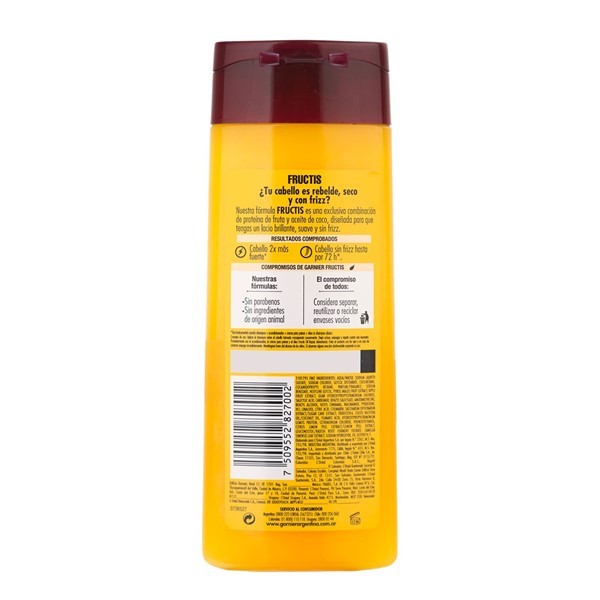 Shampoo Fructis Oil Repair Liso Coco x 200 ml alt