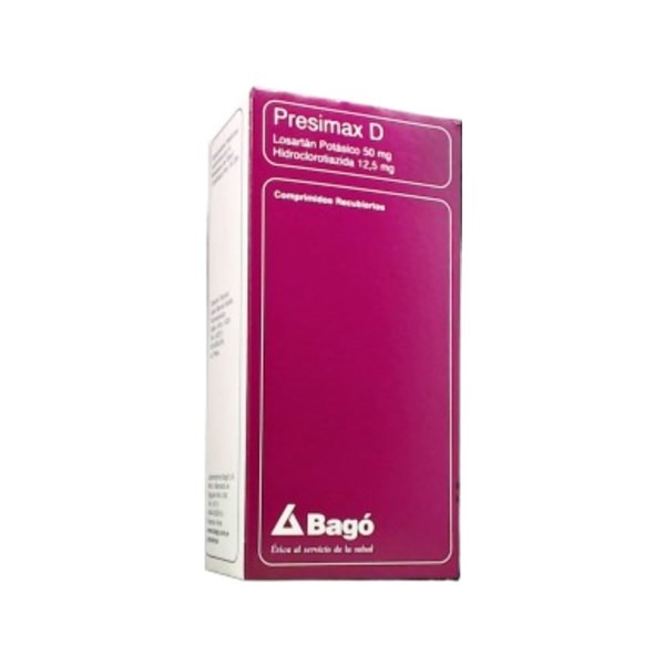 Bagó Presimax D 50 Losartán + Hidroclorotiazida 50 / 12.5 Mg x 30 Comp Recubiertos #1