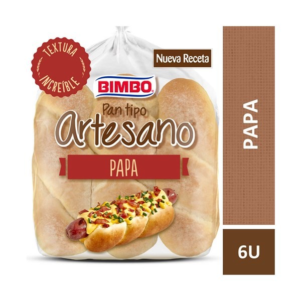 Pan De Papa Para Panchos Bimbo Artesano En Bolsa 6 Uni #1