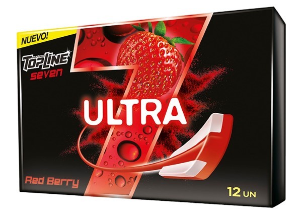 Chicles Topline 7 ultra Red Berry x 24 g alt