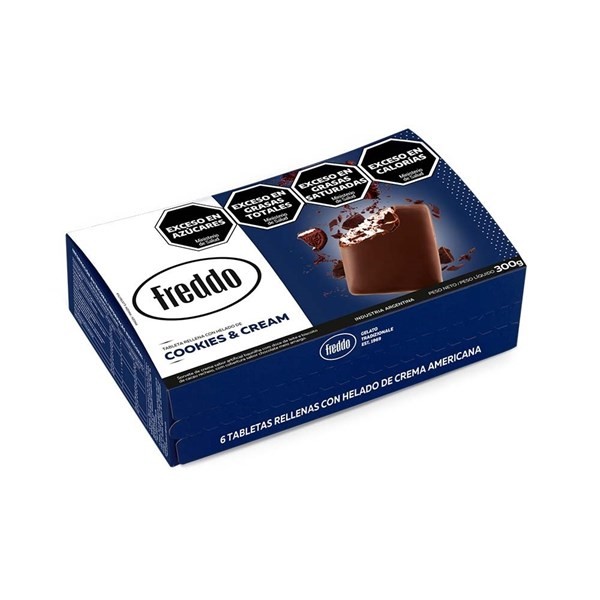 Helado Tabletas Cookies & Cream Freddo 300 G #1