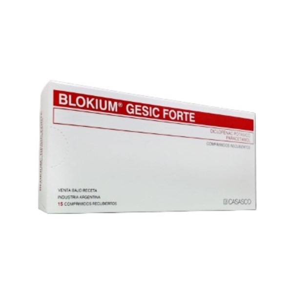 Casasco Blokium Gesic Forte Diclofenac Potásico + Paracetamol 50 / 500 Mg x 15 Comp #1