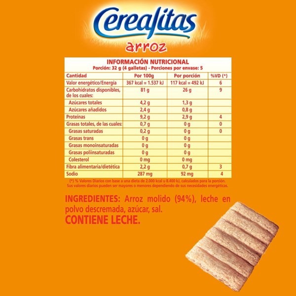 Galletas De Arroz Cerealitas 160 G. alt