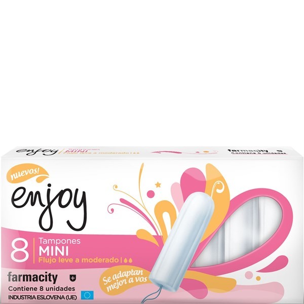 Enjoy Tampones Mini Flujo Leve a Moderado x 8 un