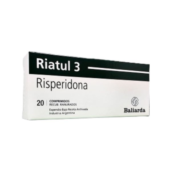 Baliarda Riatul 3 3 Mg Risperidona x 20 Comp Recubiertos Ranurados #1