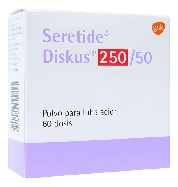 Seretide 50/250 | 60 Dosis | Propionato de fluticasona + Salmeterol