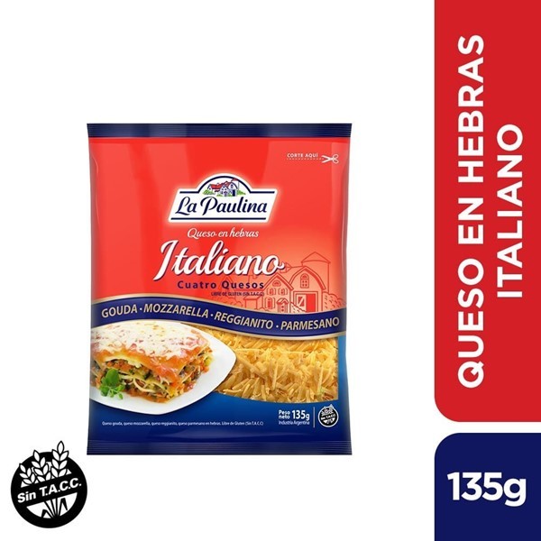 Queso Rallado La Paulina Hebras Italiano 135 Gr #1
