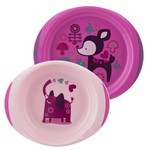 Chicco Set de Platos Rosa (12 Meses +) #1