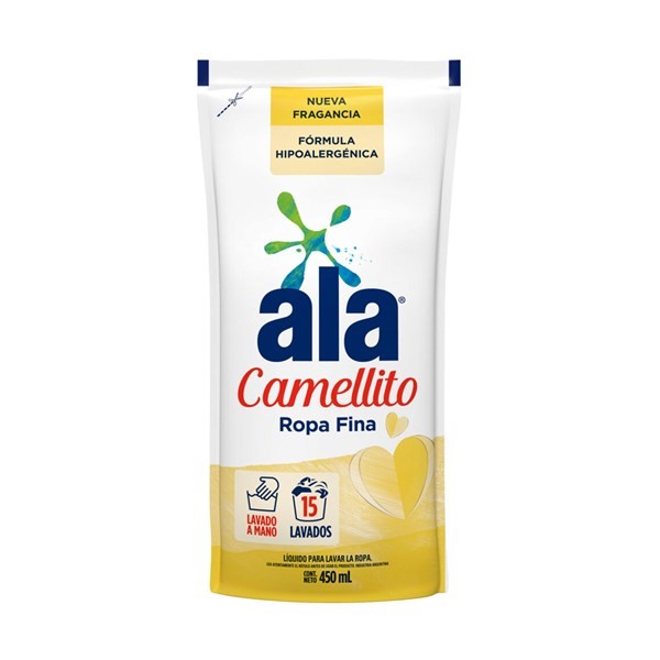 Detergente Ropa Fina Ala Camellito Lavado a Mano Dp 450 cc. alt