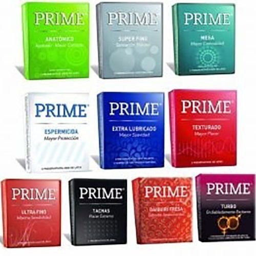 Prime Preservativos Surtidos Mixta 24 Cajitas X 3 (72 U) Variedad alt