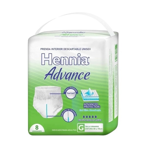 Hennia Ropa Interior Advance g ( 8 Unidades)