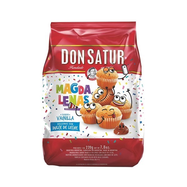 Magdalenas Vainilla Con Dulce De Leche Don Satur 220 Gr #1