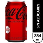 Coca Cola Gaseosa Coca-Cola Sin Azúcar 354 Ml #1
