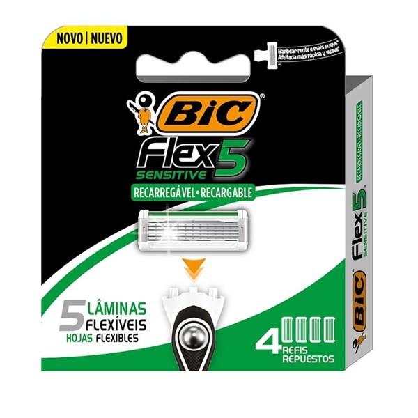 Bic Repuesto para Maquina de Afeitar Flex 5 Sensitive x 4U #1