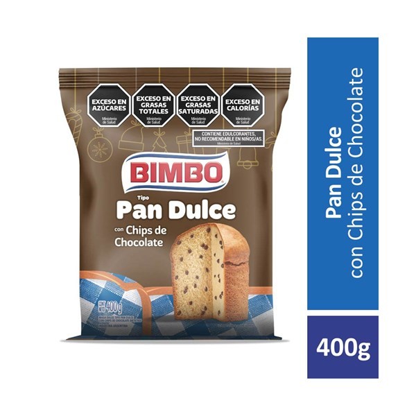 Pan Dulce Bimbo Con Chips de Chocolate 400 g. #1