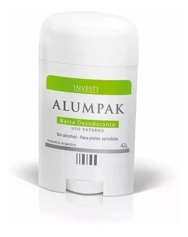 Investi Farma Alumpak Barra Para Hiperhidrosis 42g | Fragancia Fresca