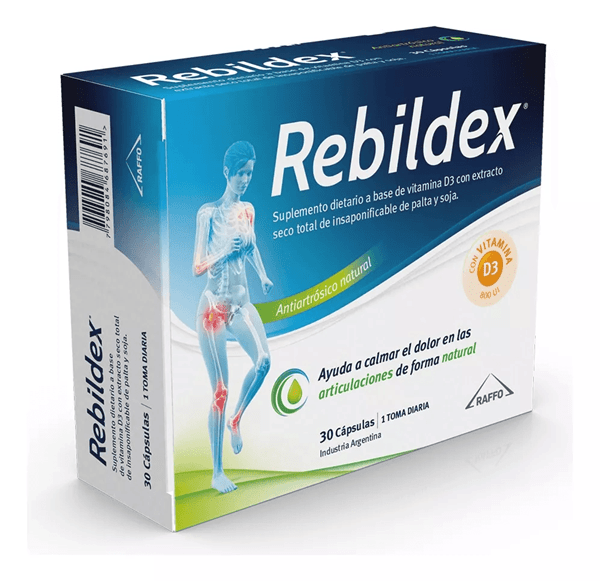 Raffo Rebildex Antiartrosico Vit D3 Extracto Seco de Palta Y Soja 30 capsulas