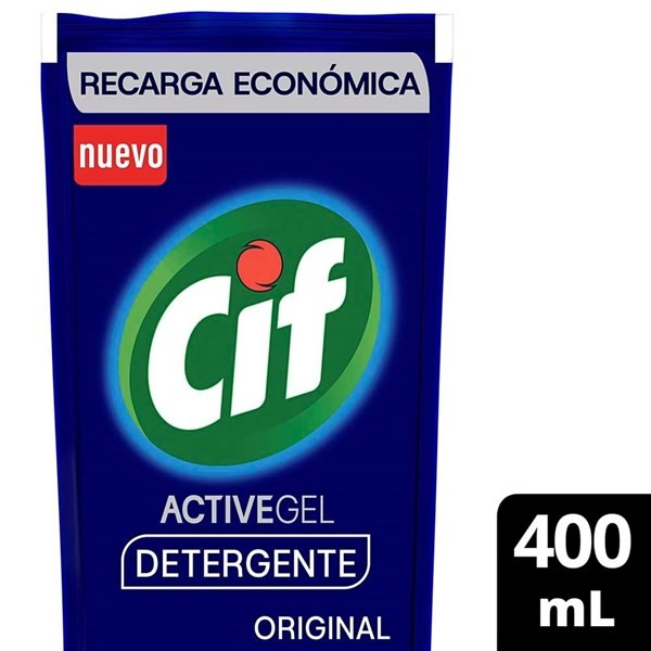 Lavavajilla Active Gel Original Doypack 400 ml Cif #1