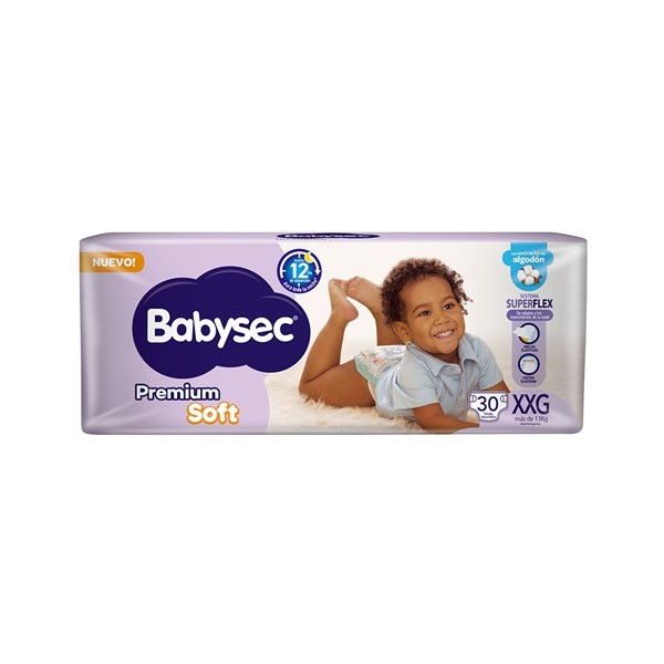 Pañal Talle Xxg Babysec Premium 30 Uni #1