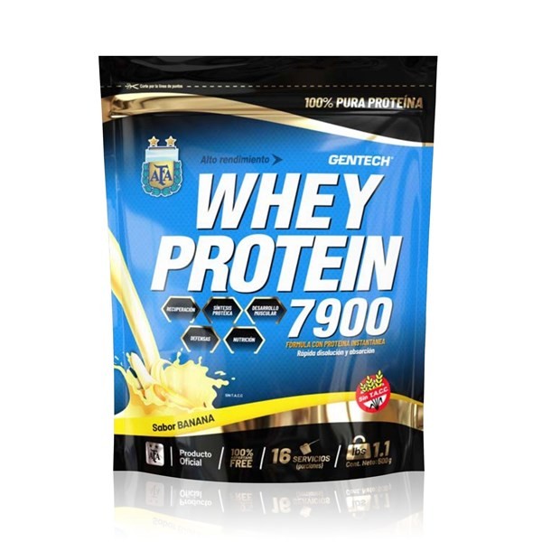 Whey Protein 1000 gr Gentech Sabor Banana #1